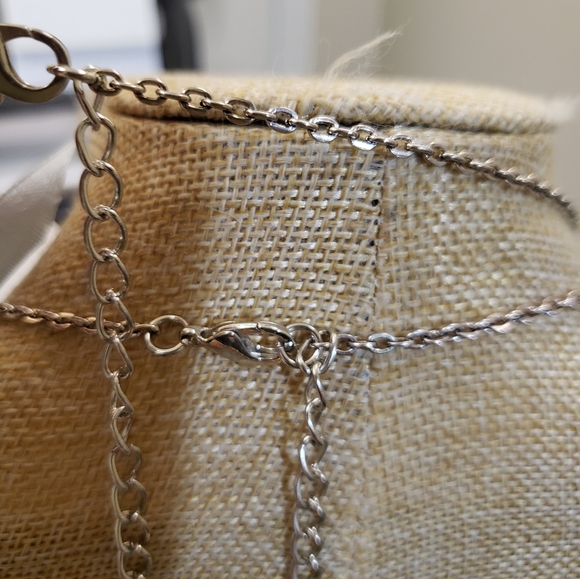 St Emerald, NWT, 2 turquoise, pearl beaded jeweled long silver fashion necklaces - Picture 16 of 16